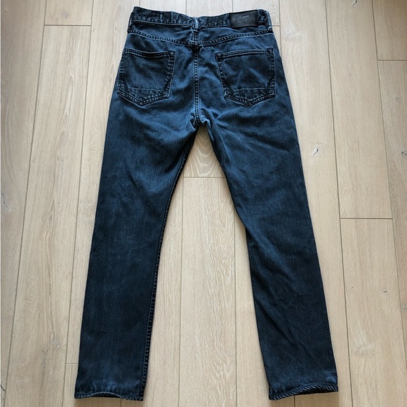 All Saints Dark Blue Straight Leg Jeans - Picture 3 of 12